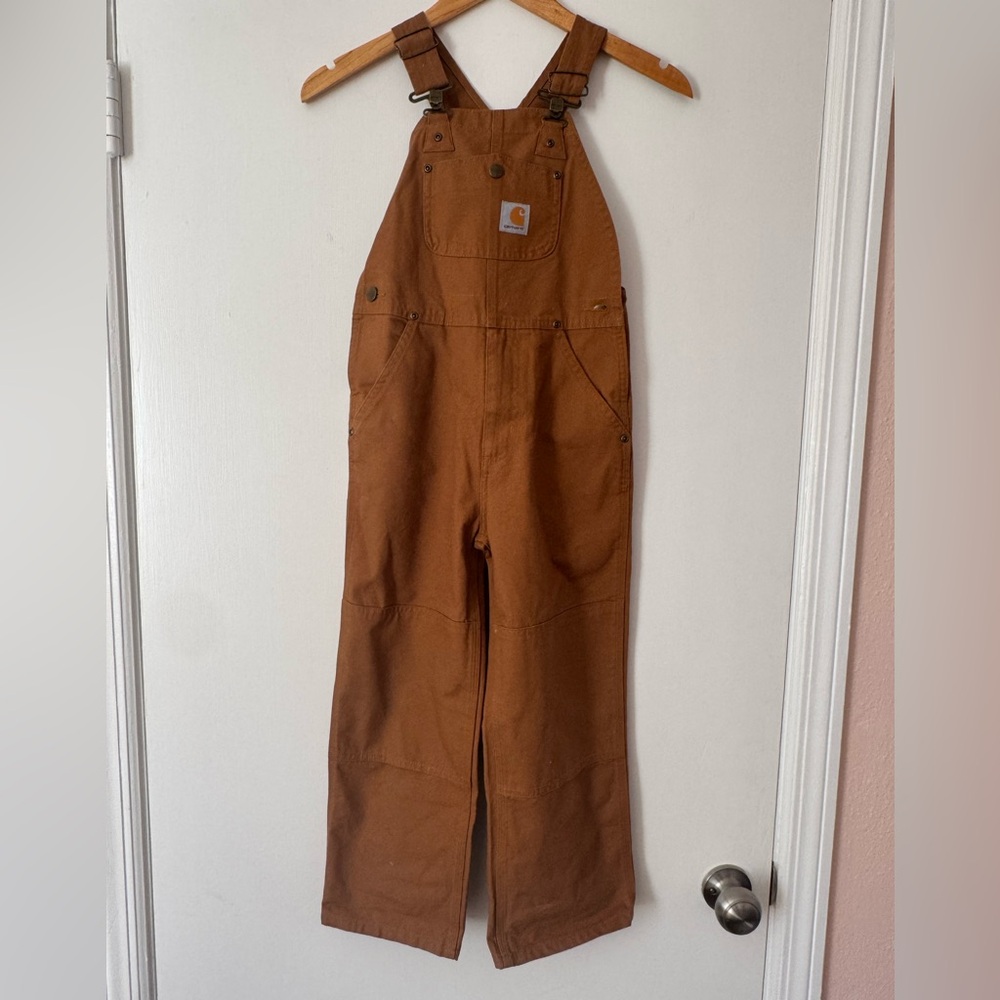 Carhartt Kid’s Canvas Bib Overall Size 7 Loose Fit OX8603-B